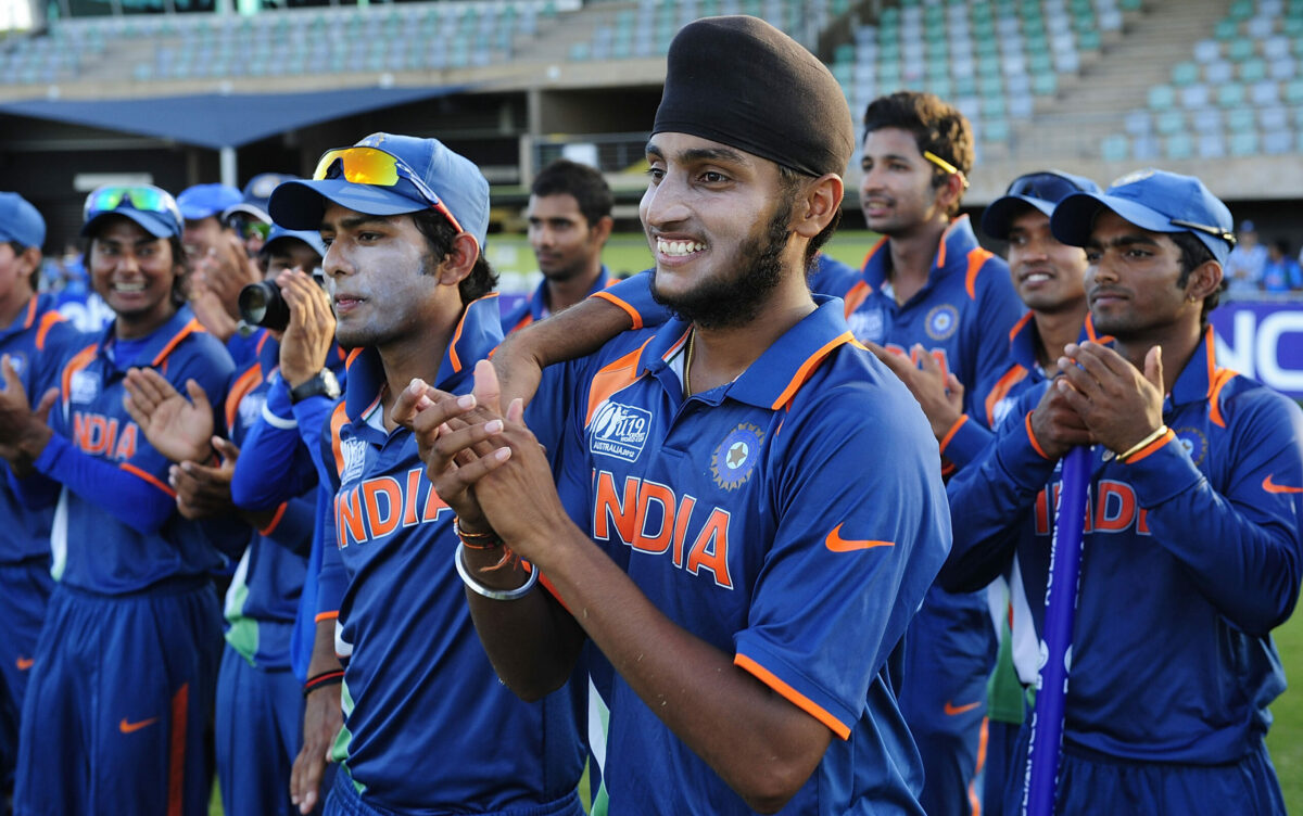 Harmeet Singh and Unmukt Chand at the 2012 U19 World Cup