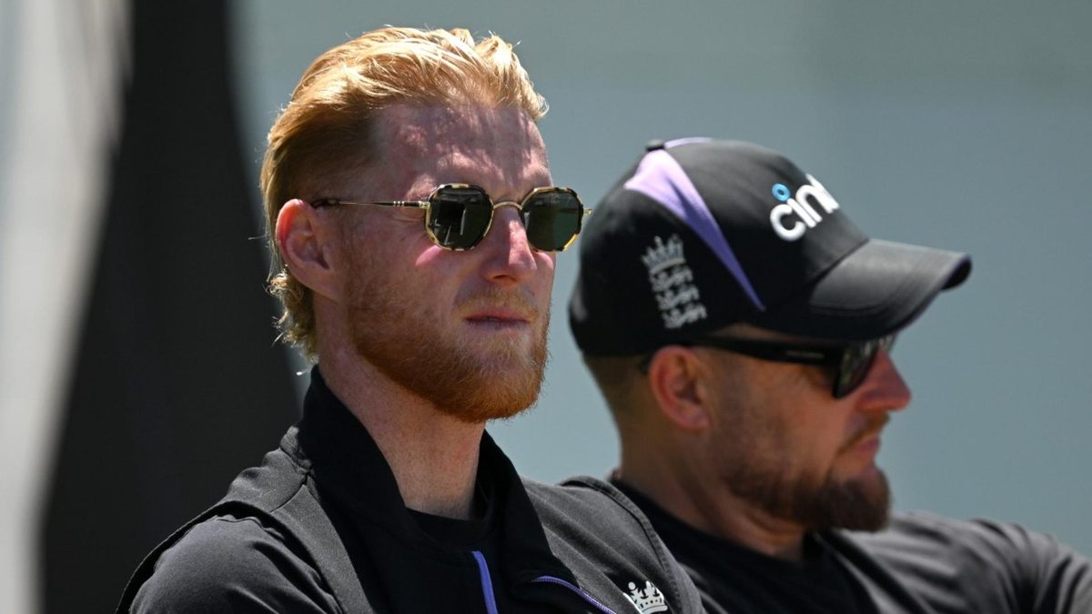 Ben Stokes and Brendon McCullum look on after England's defeat to New Zealand at Hamilton