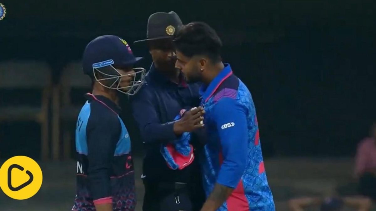 Ayush Badoni and Nitish Rana share heated exchange during Syed Mushtaq Ali Trophy quarter-final